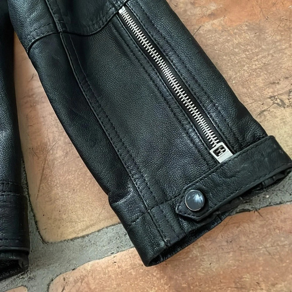 ALLSAINTS All Saints Kushiro Leather Biker Jacket Size Men's Small MSRP$670 - Picture 13 of 16